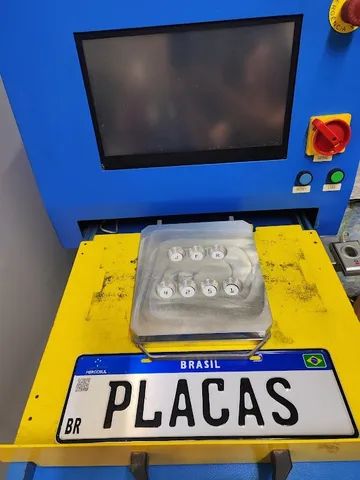 Prensa Hidráulica Placa Mercosul Matriz e Conj Alfa Numéricos - Foto 2