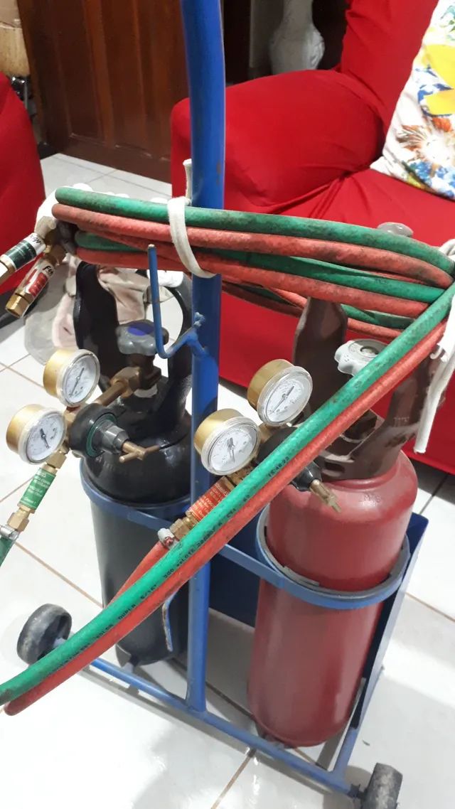 Kit de maçarico completo novo oxigenio e acitileno  - Foto 2