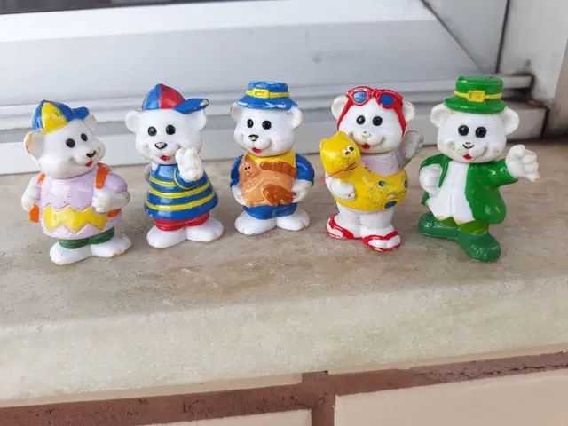 Lote de 5 ursinhos miniaturas