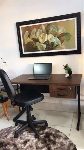 Mesa secretária MDF 1.20x0.60 duas gavetas 