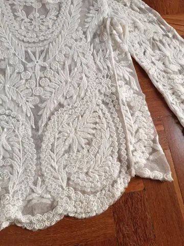 Blusa em renda off white  - Foto 3