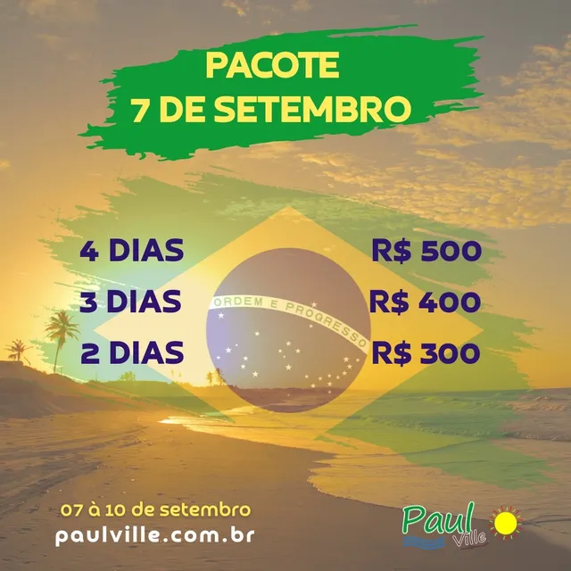 Pacotão feriado 7 de setembro