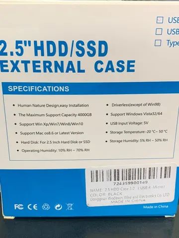 Case Externo HD/SSD 2.5": Leve Seus Dados para Onde Você For! - Foto 5