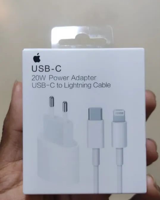 Carregador iphone 20w completo fonte e cabo