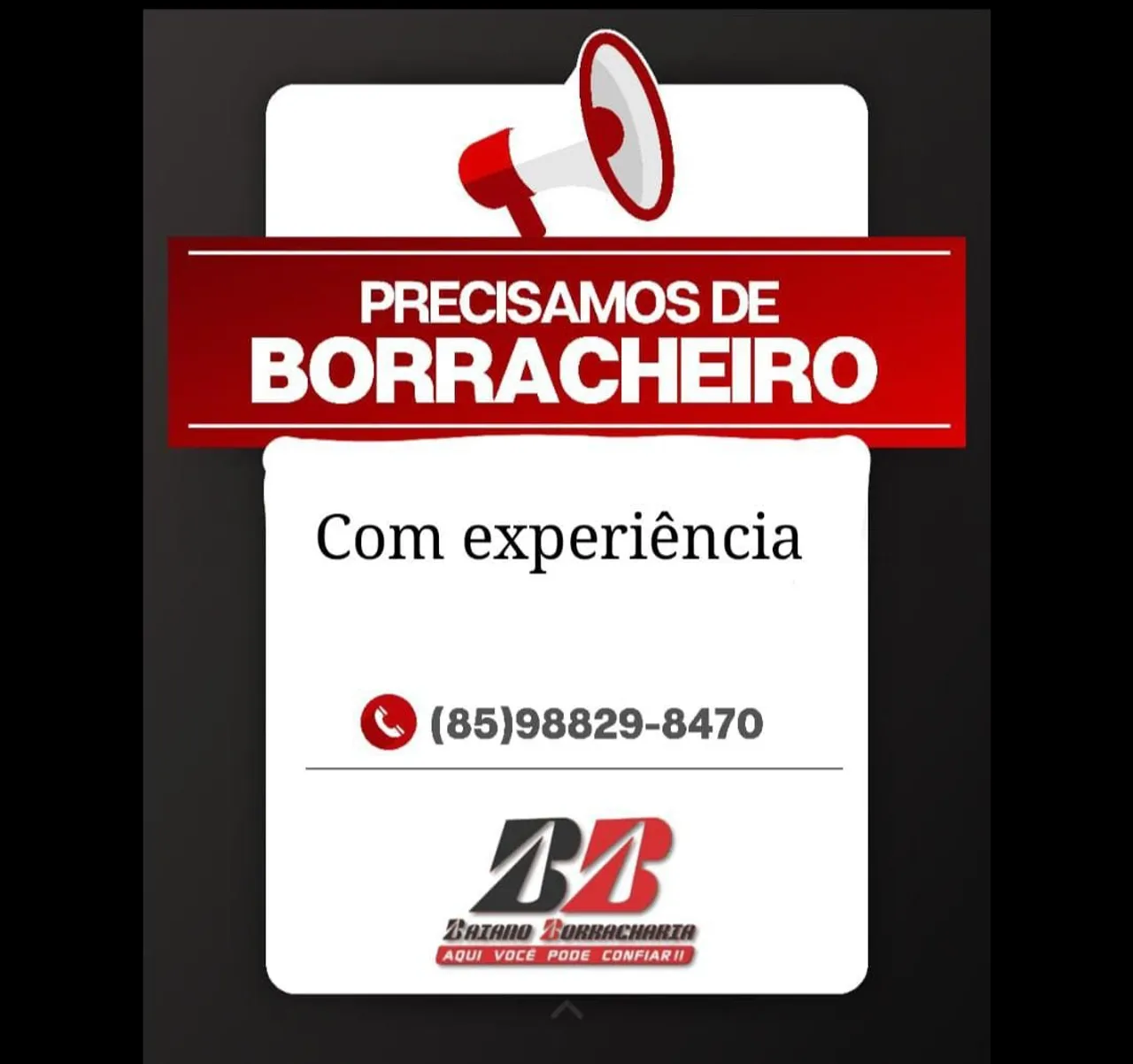 Vaga para borracheiro 