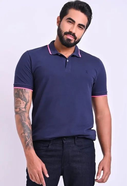 Polo Masculina Azul - Nova! Raphael Steffens