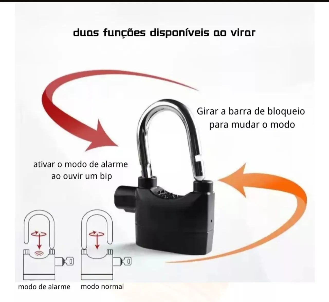 Cadeado com Alarme  - Foto 3