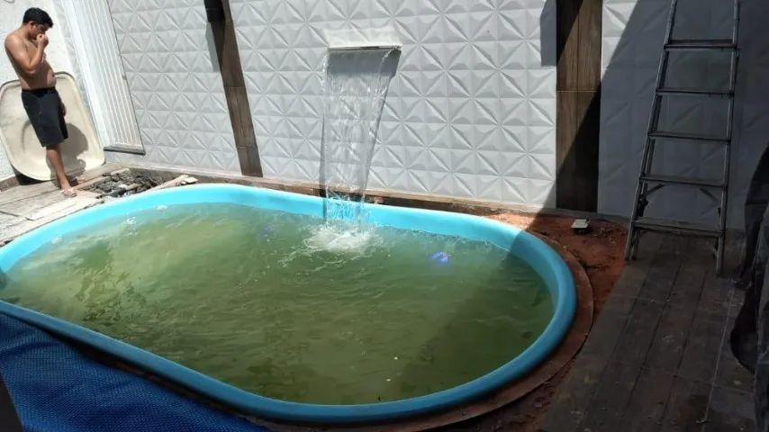 Piscina de Fibra  SILVER 4 - 4,40X2,40X1,30 completa aquecida  - Foto 3