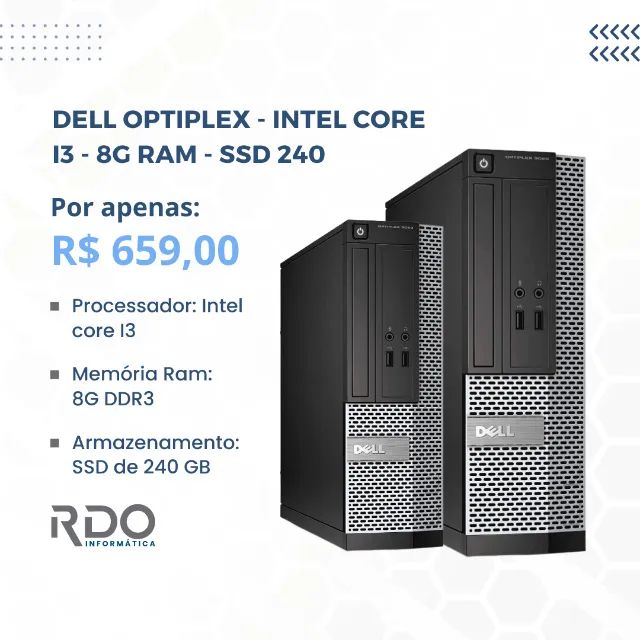 PC Desktop Dell I3 4ª geração (Só CPU)