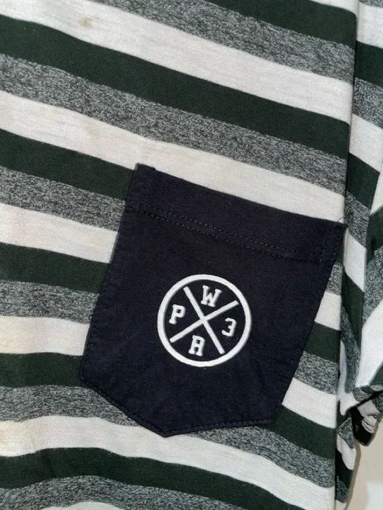 CAMISA LISTADA / PRETO, BRNACO E CINZA - Foto 2