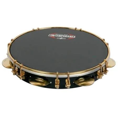 Contemporânea Pandeiro 11 Preto Tarraxa Dupla Dourada 37ppd - Foto 3