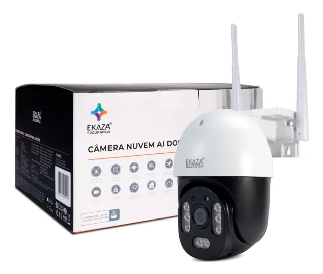 Câmera Dome 2K 360 Segurança Inteligente Wifi Smart Automação Alexa Google