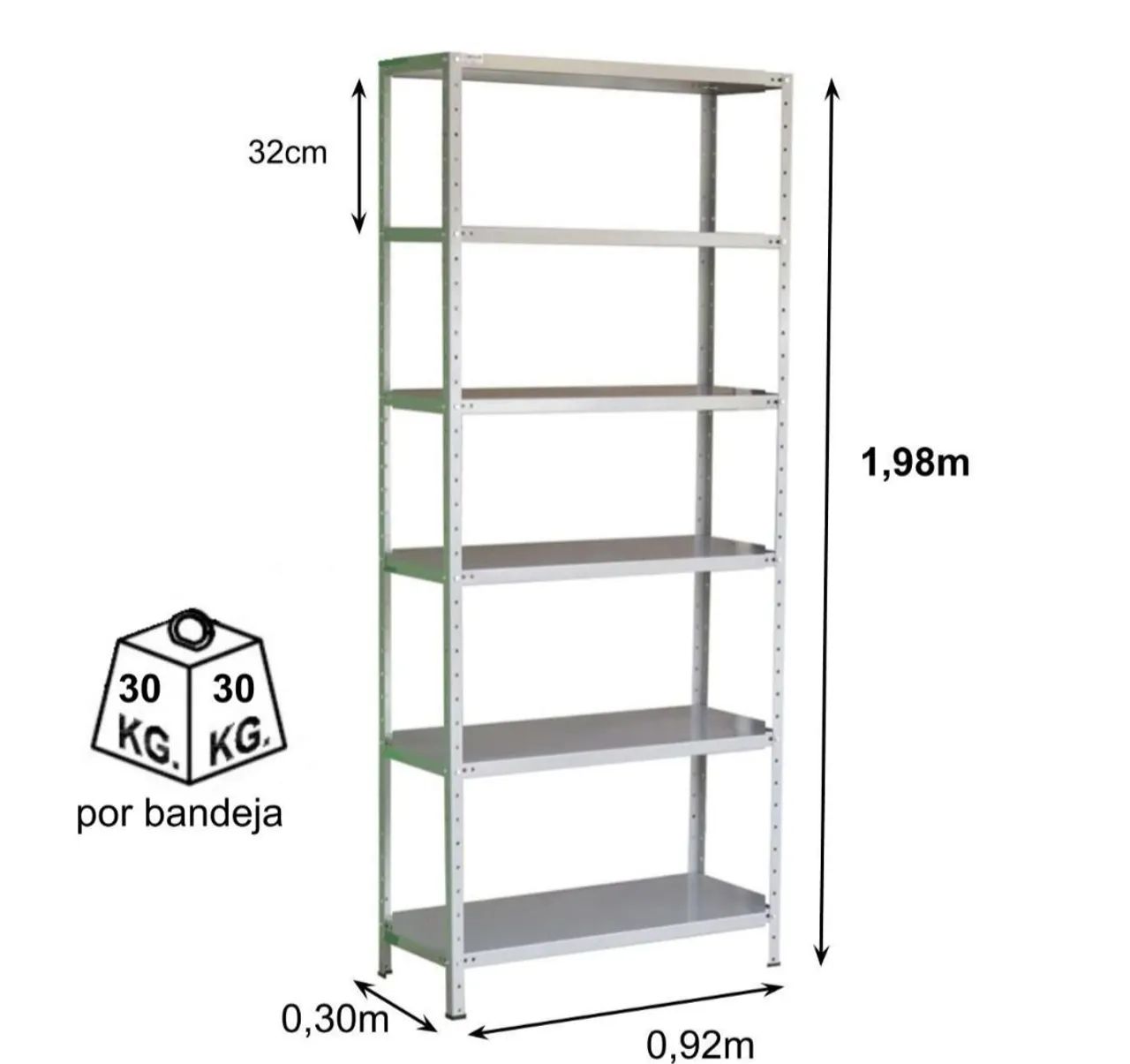 Estante aço 30 cm  - Foto 4
