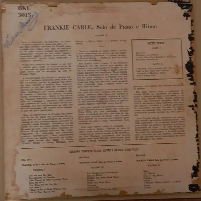 Lp 10 Pol. Frankie Carle - Solo de Piano com Ritmo - Vol 2 - Foto 2