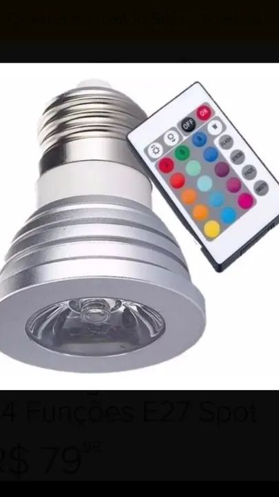 Lâmpadas LED RGB com Controle Remoto - Iluminação Colorida aceito cartão! - Foto 5
