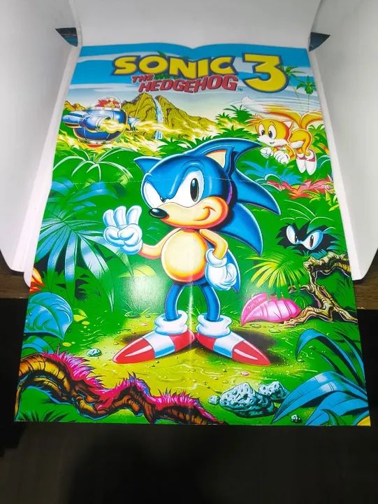 Caixa do Jogo Sonic 3 the Hedgehog para Mega Drive - Inclui Berço e Mini Manual P - Foto 4