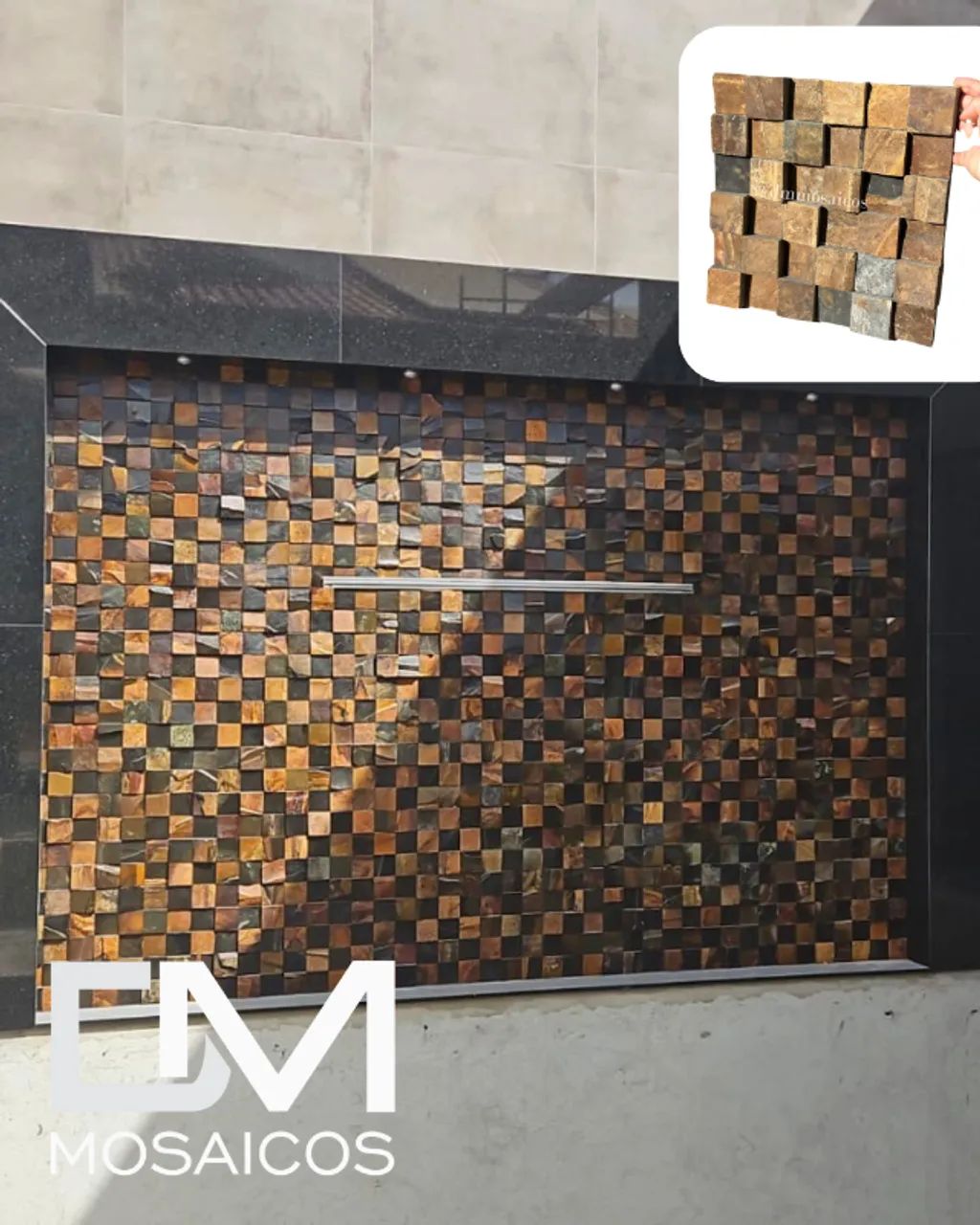 MOSAICO PEDRA FERRO 