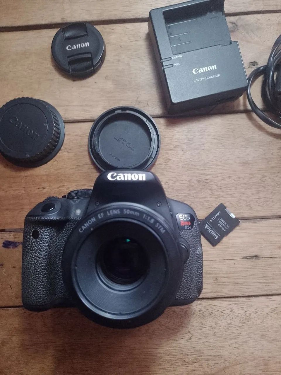 Câmera profissional Canon em perfeito estado. Foto e vídeo + Lente 50mm - Foto 4