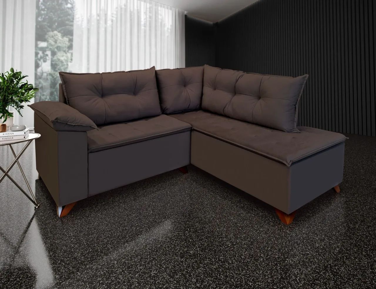 SOFÁ DE CANTO COM CHAISE - Foto 2
