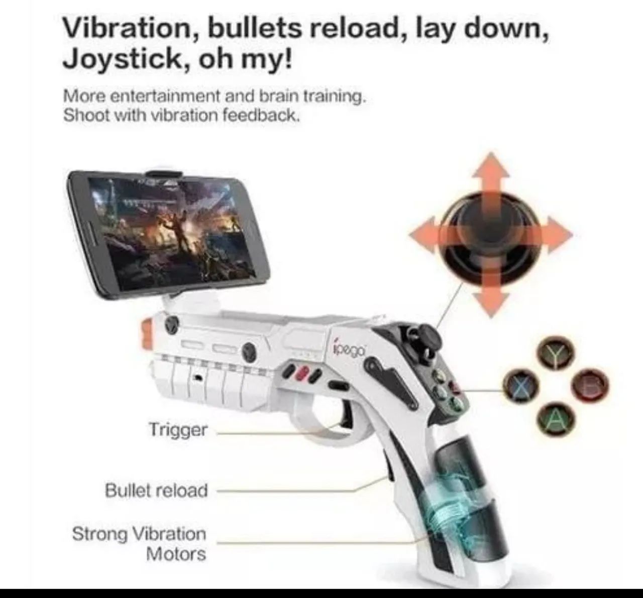Controle celular ipega ar gaming gun