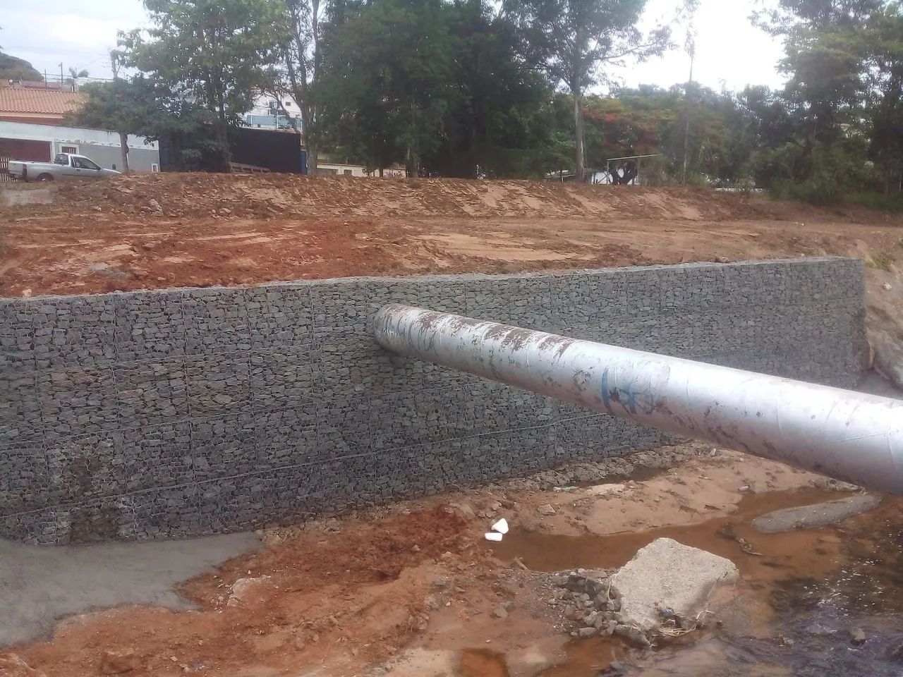 Gabião, Terraplanagem 