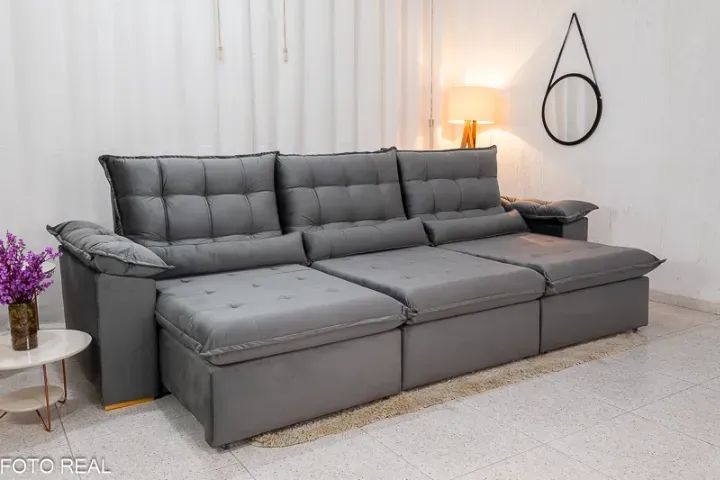 Sofá Retrátil Reclinável Simone - Foto 4