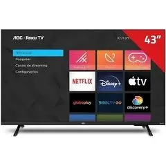 TV AOC Roku 43" - Imagem Incrível e Smart TV Completa!