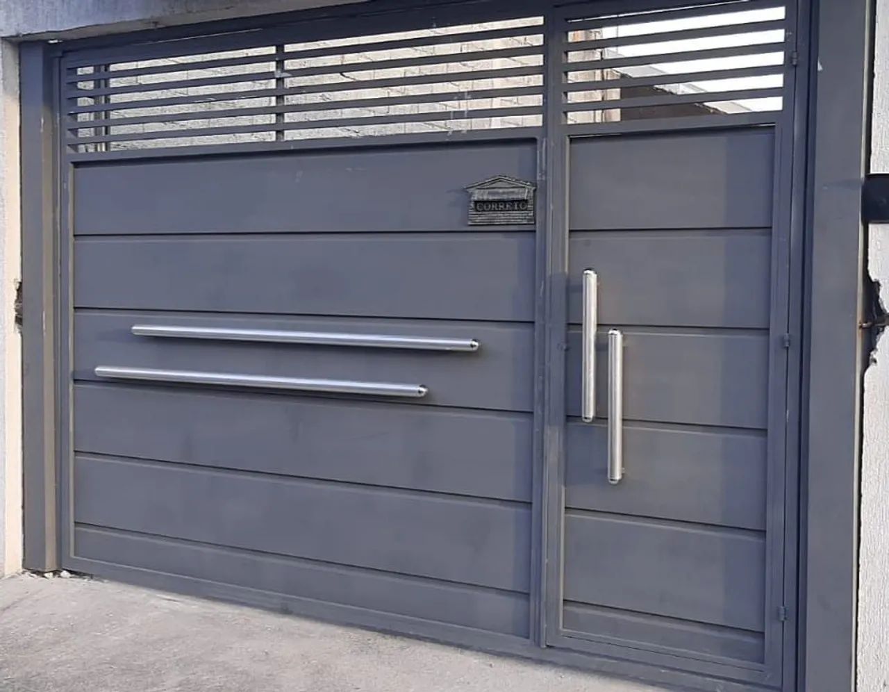 Portão Basculante 3.80x2.50 Ferro Galvanizado - Portas e Janelas ...