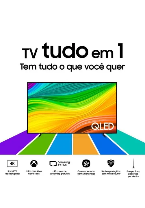 TVs 32" 42" 43" 50" 55" 60" 65" 70" 75" 85" 86" 4K Smart - Tudo em 1!