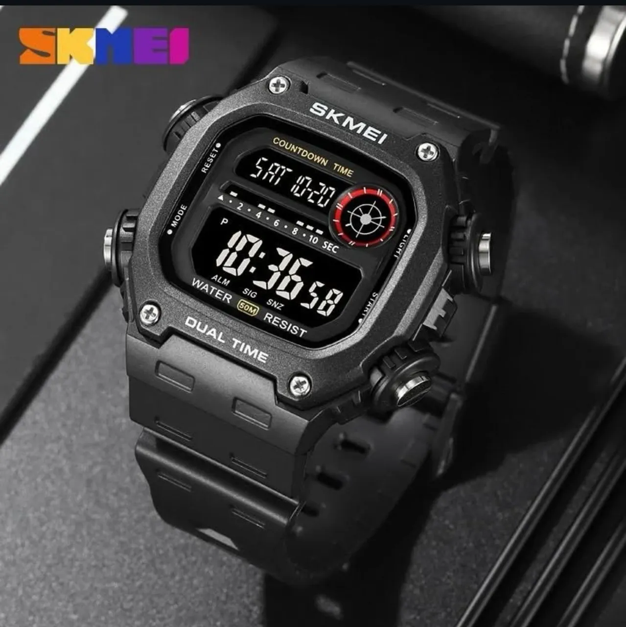 Relógio Digital Skmei Esportivo Preto Resistente