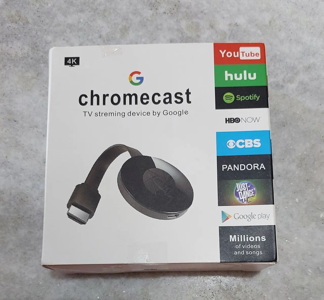 Google Chromecast 4K - Novo na caixa