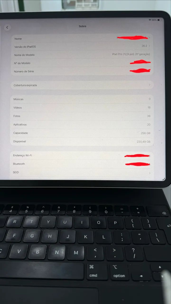 iPad Pro 5 geração  12,9 256gb + pencil pro + Magic Keyboard. - Foto 4
