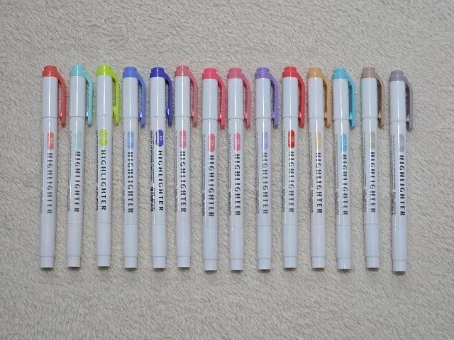 Marca-textos estilo Mildliner com ponta dupla 14 cores - Foto 3