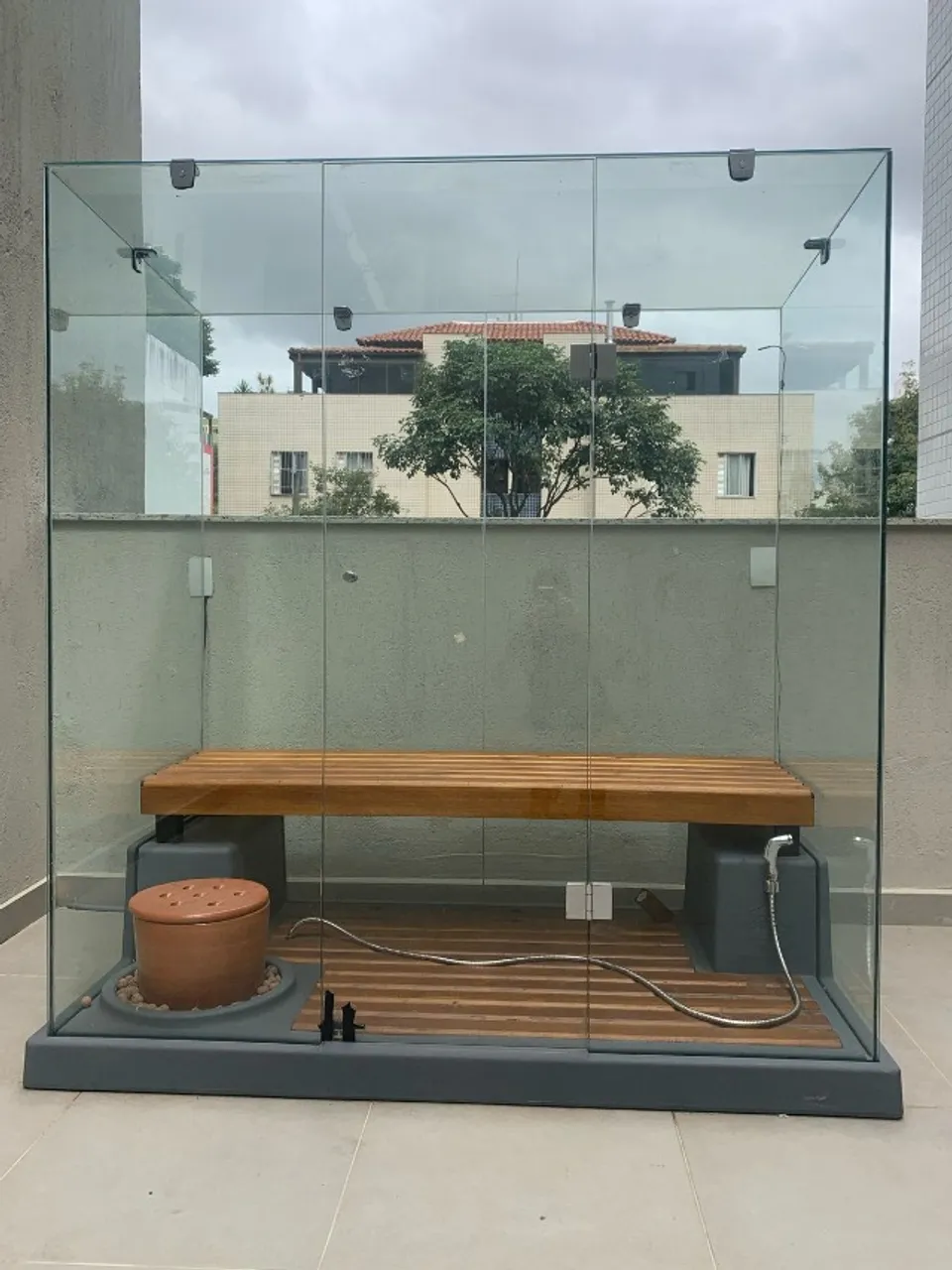 Sauna portátil de vidro à vapor 3 lugares