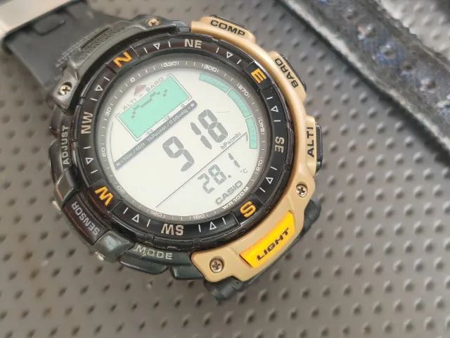 Raro e Impecável Casio Pathfinder PAG 40 Pulseira e Bezel extra