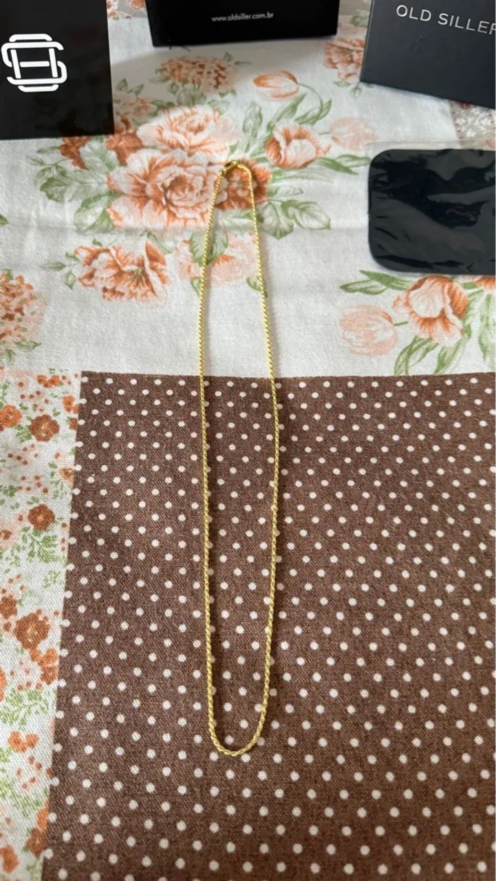 Corrente 60 cm prata 925 banhada a ouro 18K - Foto 5