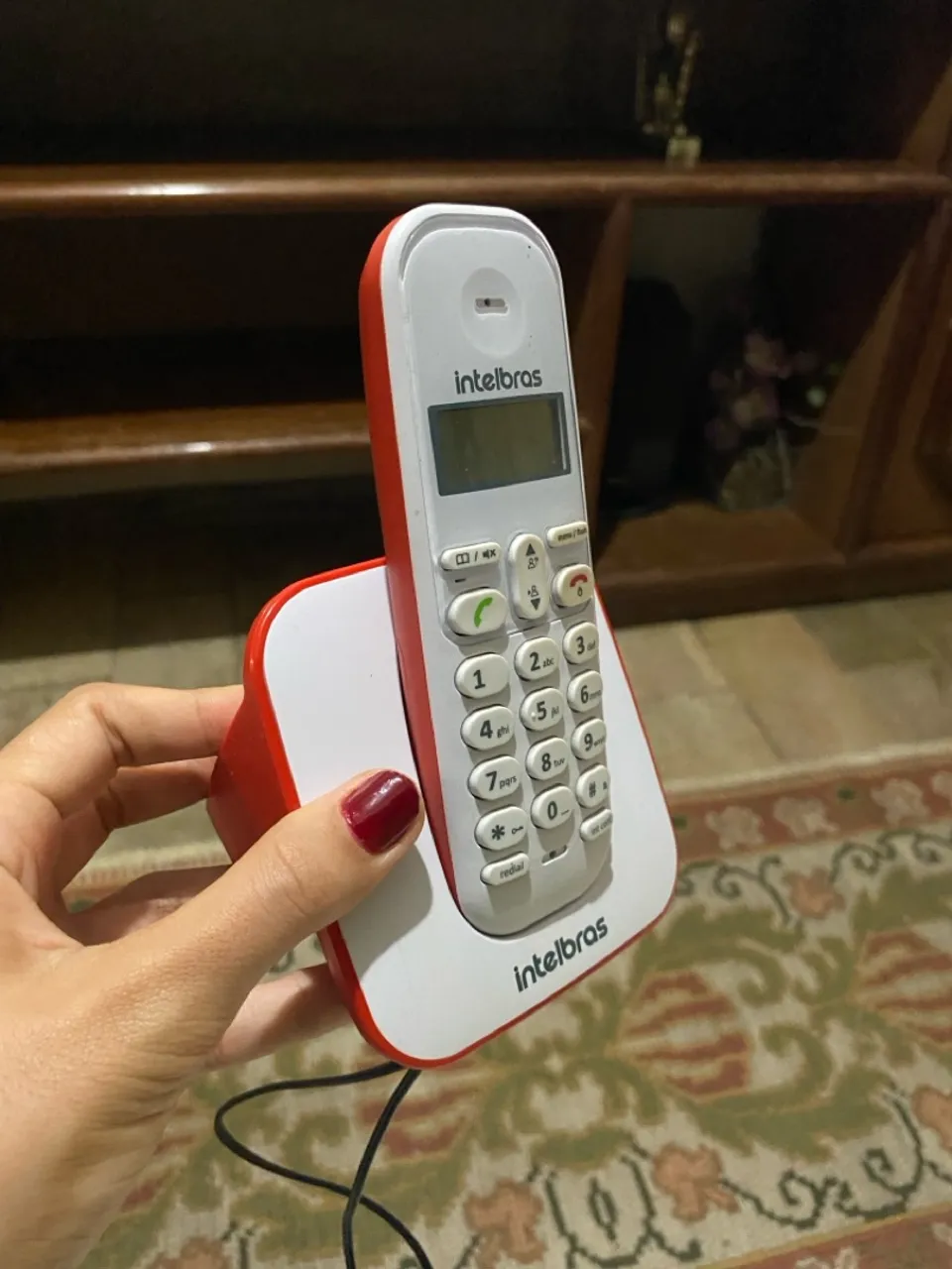 Telefone sem fio digital ts 3110 vermelho intelbras