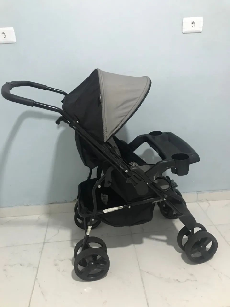 Carrinho de Bebê Compacto - Preto - Foto 2