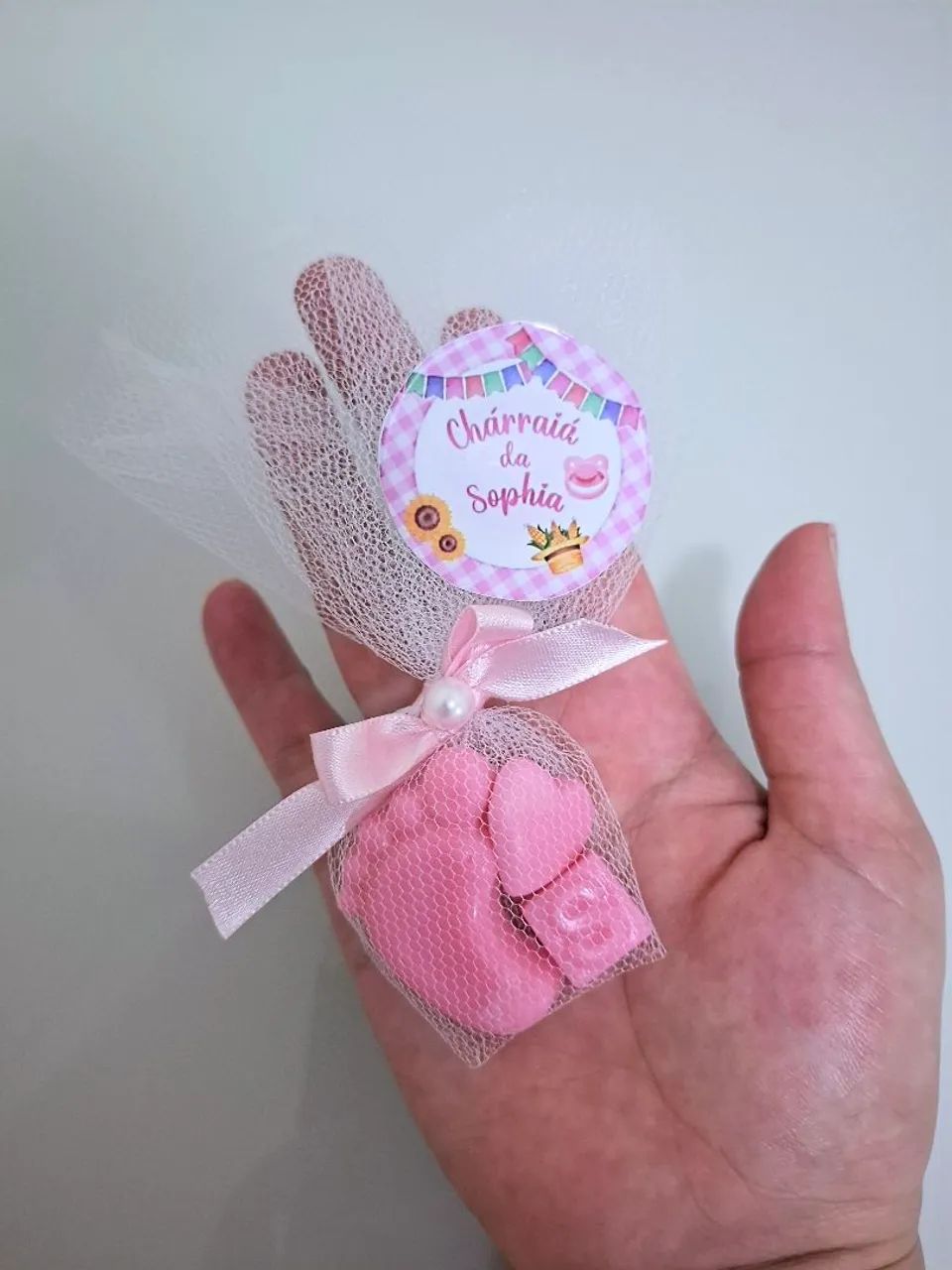 Sabonete Lembrancinha Chá de Bebê com inicial do nome - Foto 3
