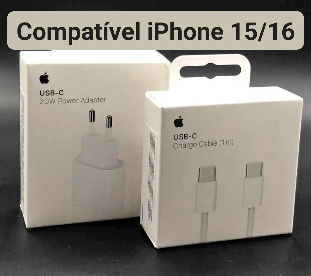 Carregador de iPhone 15/16 Tipo C as Duas Pontas carregador de iPhone 20w