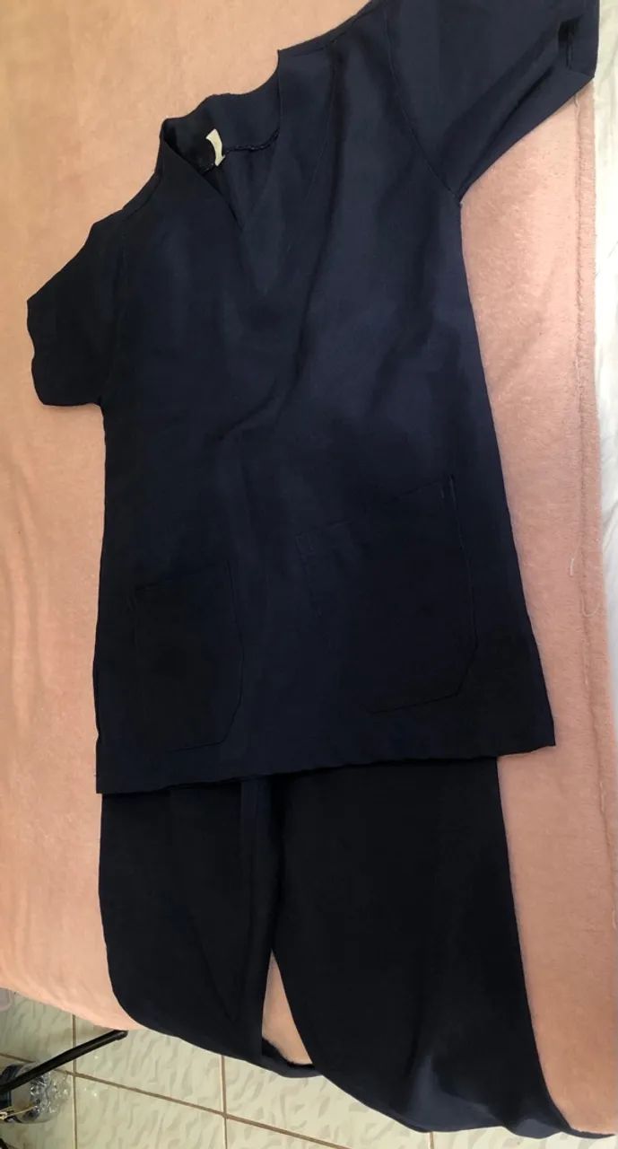 Fardamento Calça e Blusa Azul Marinho - Foto 2