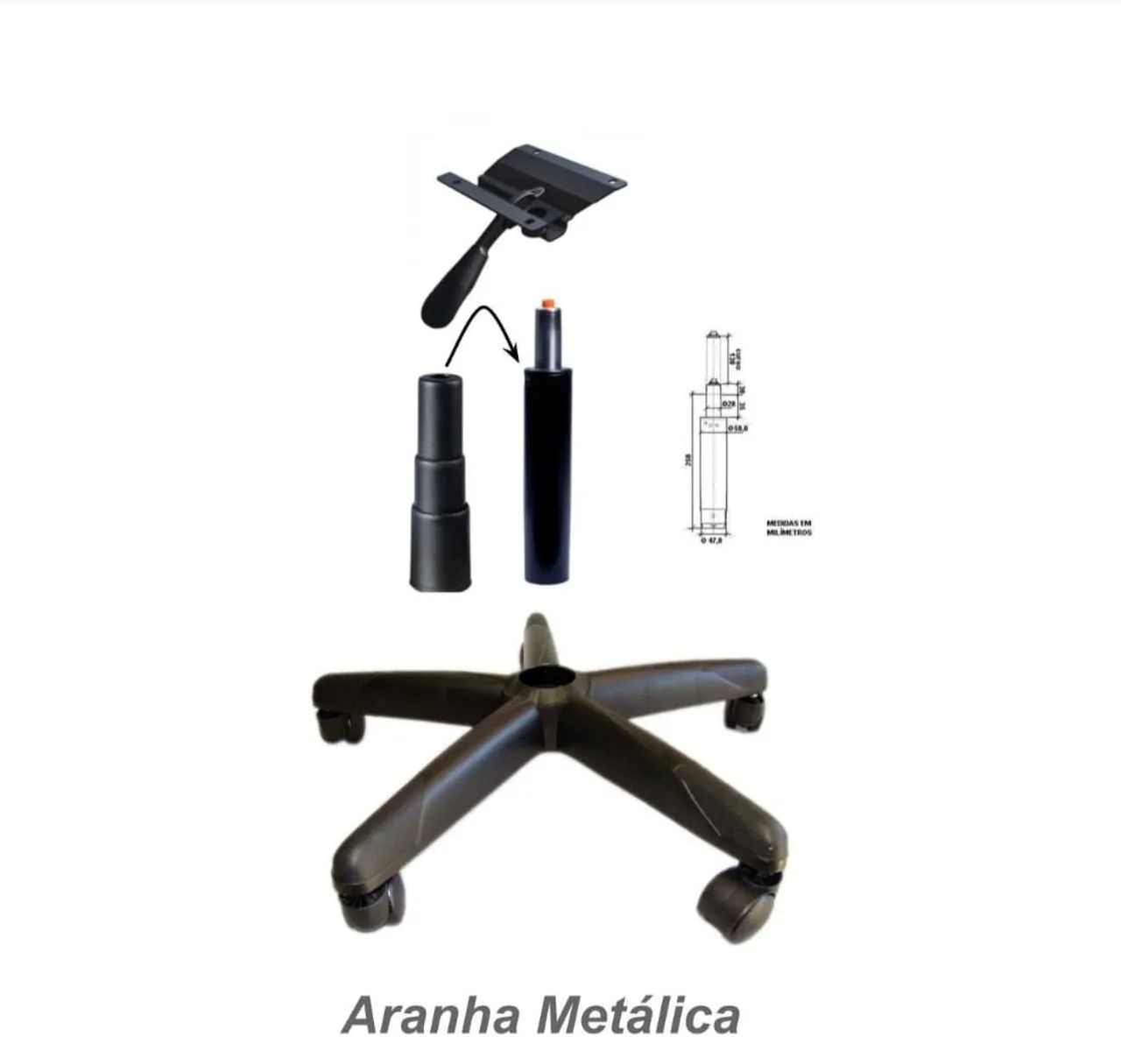 Cadeira de Escritório Ergonômica com Tela Mesh  - Foto 2