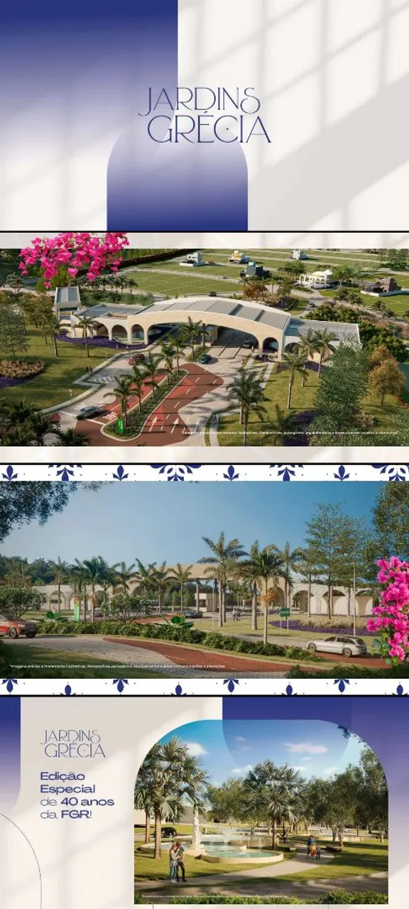 Casas no jardins Grécia