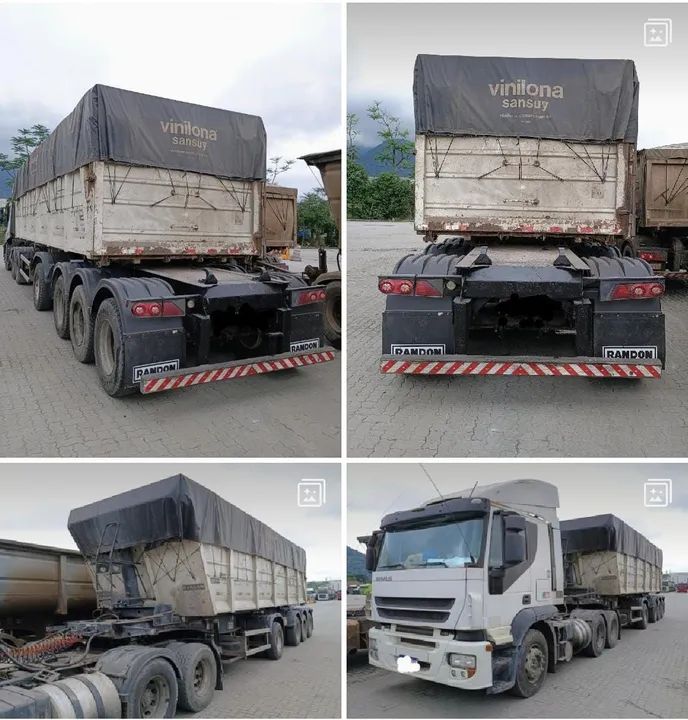 Conjunto Iveco Stralis e carreta 4? eixo caçamba