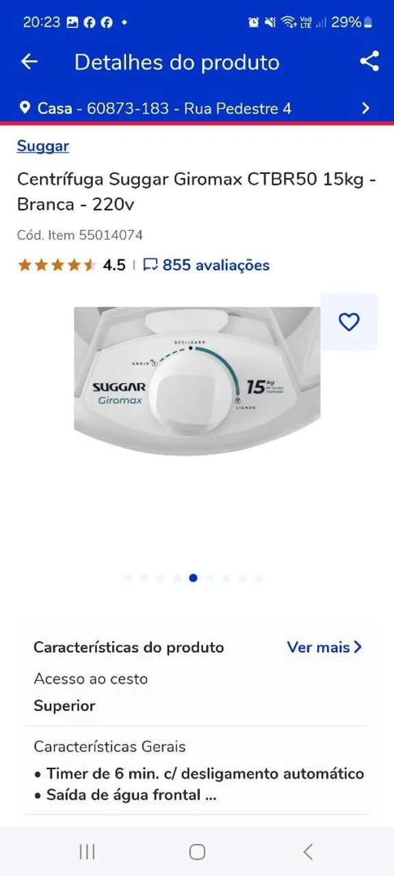 Centrífuga de Roupa Suggar 15kg - Foto 5