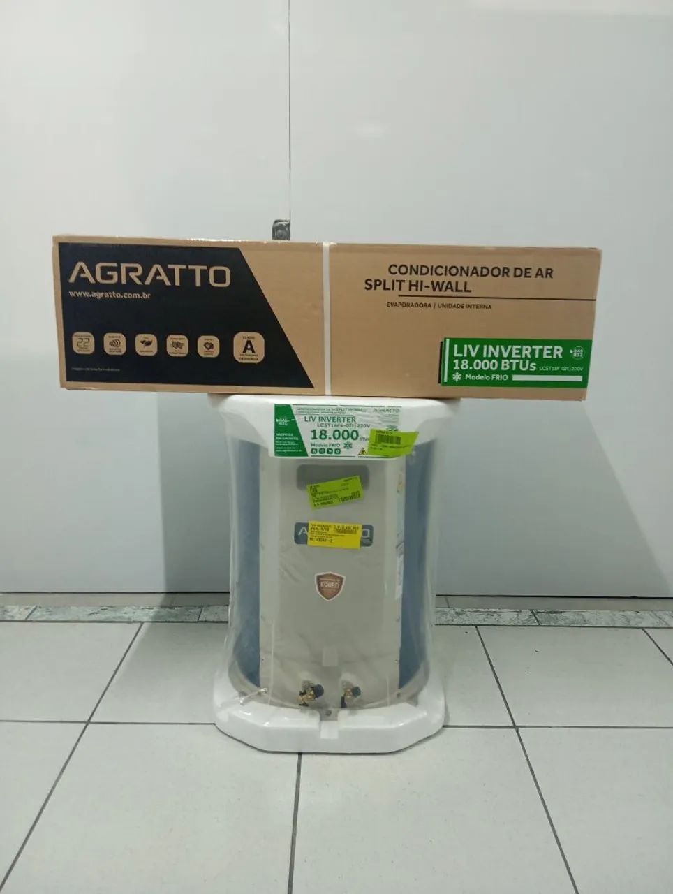 Ar Condicionado Split Agratto 18.000 inverter BTUs Inverter - Novo