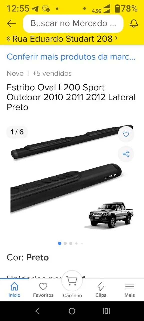 Estribo camionete L200  - Foto 2