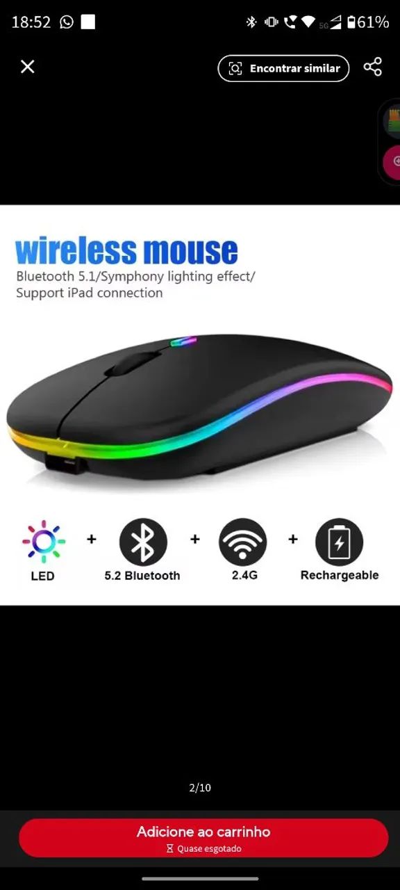 Mouse sem fio - Foto 4