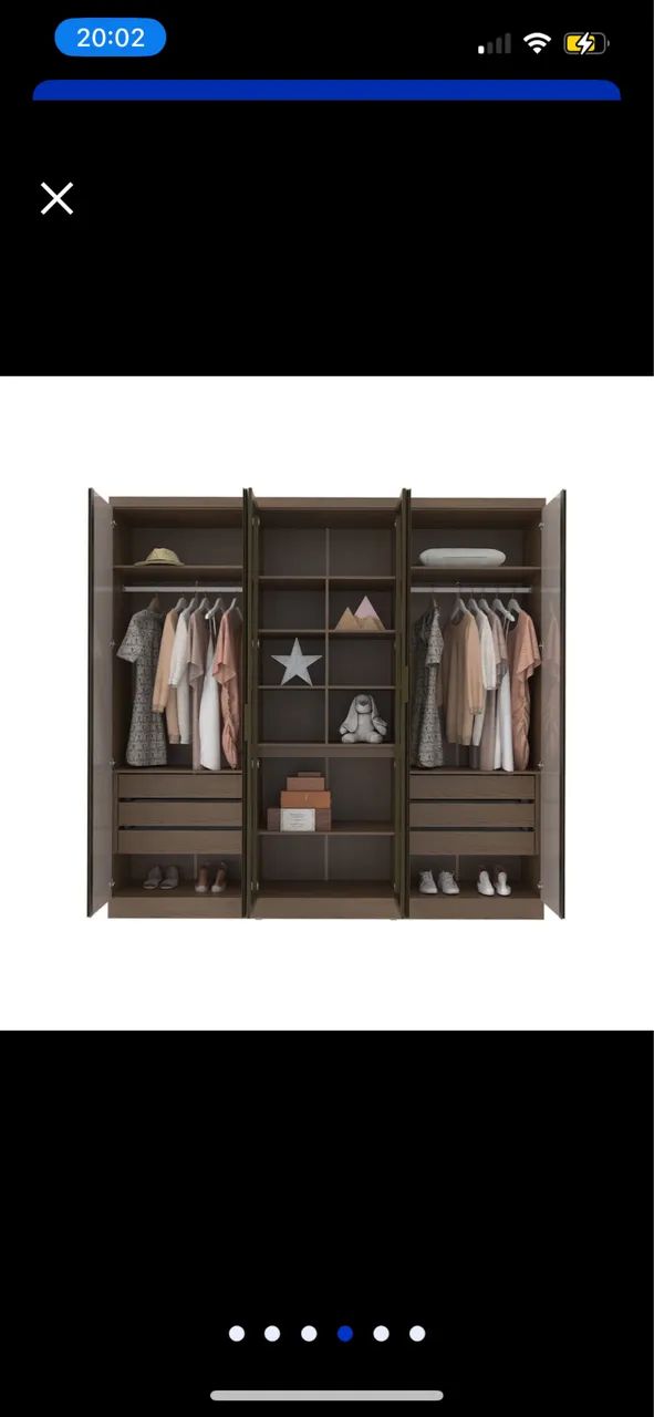 Guarda-Roupa Casal Bartira Monte Rei com Espelho, 6 Portas, 6 Gavetas - 238cm de largura - Foto 2