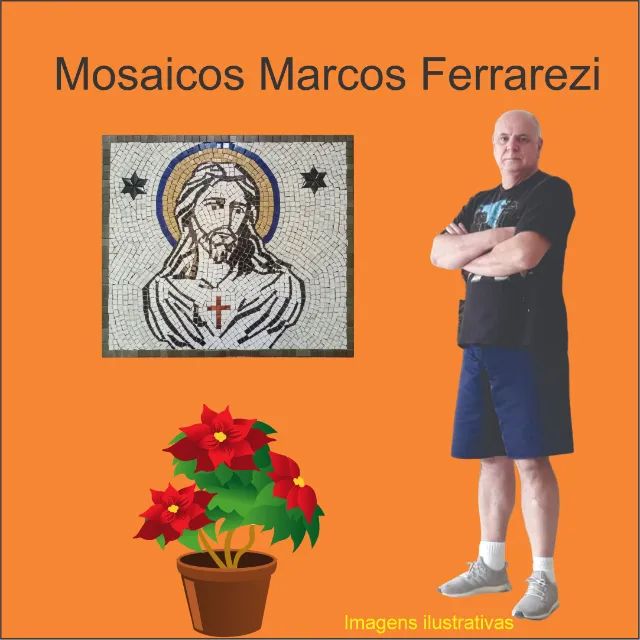 Mosaico face de Jesus Pantocrator  - Foto 2